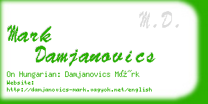 mark damjanovics business card